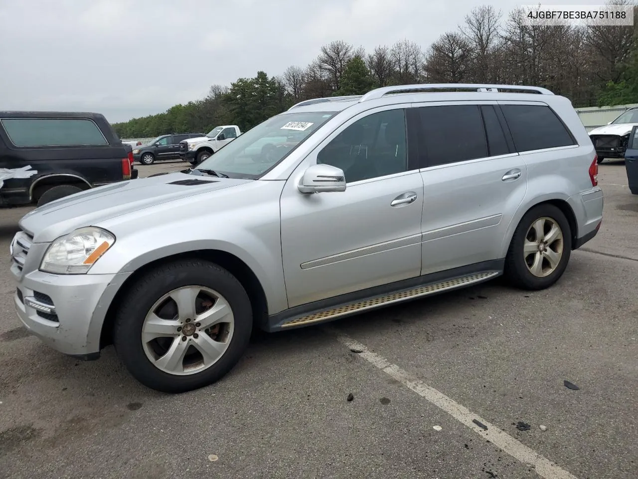 2011 Mercedes-Benz Gl 450 4Matic VIN: 4JGBF7BE3BA751188 Lot: 58128194