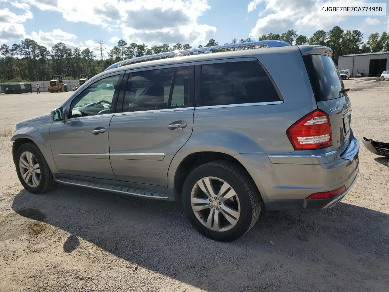 2012 Mercedes-Benz Gl 450 4Matic VIN: 4JGBF7BE7CA774958 Lot: 72063234