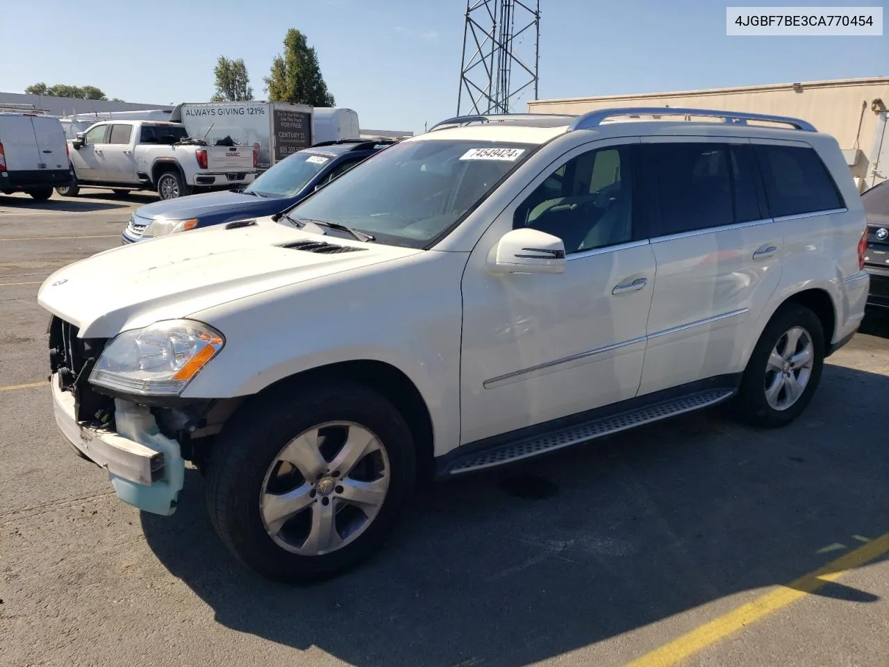 2012 Mercedes-Benz Gl 450 4Matic VIN: 4JGBF7BE3CA770454 Lot: 74549424