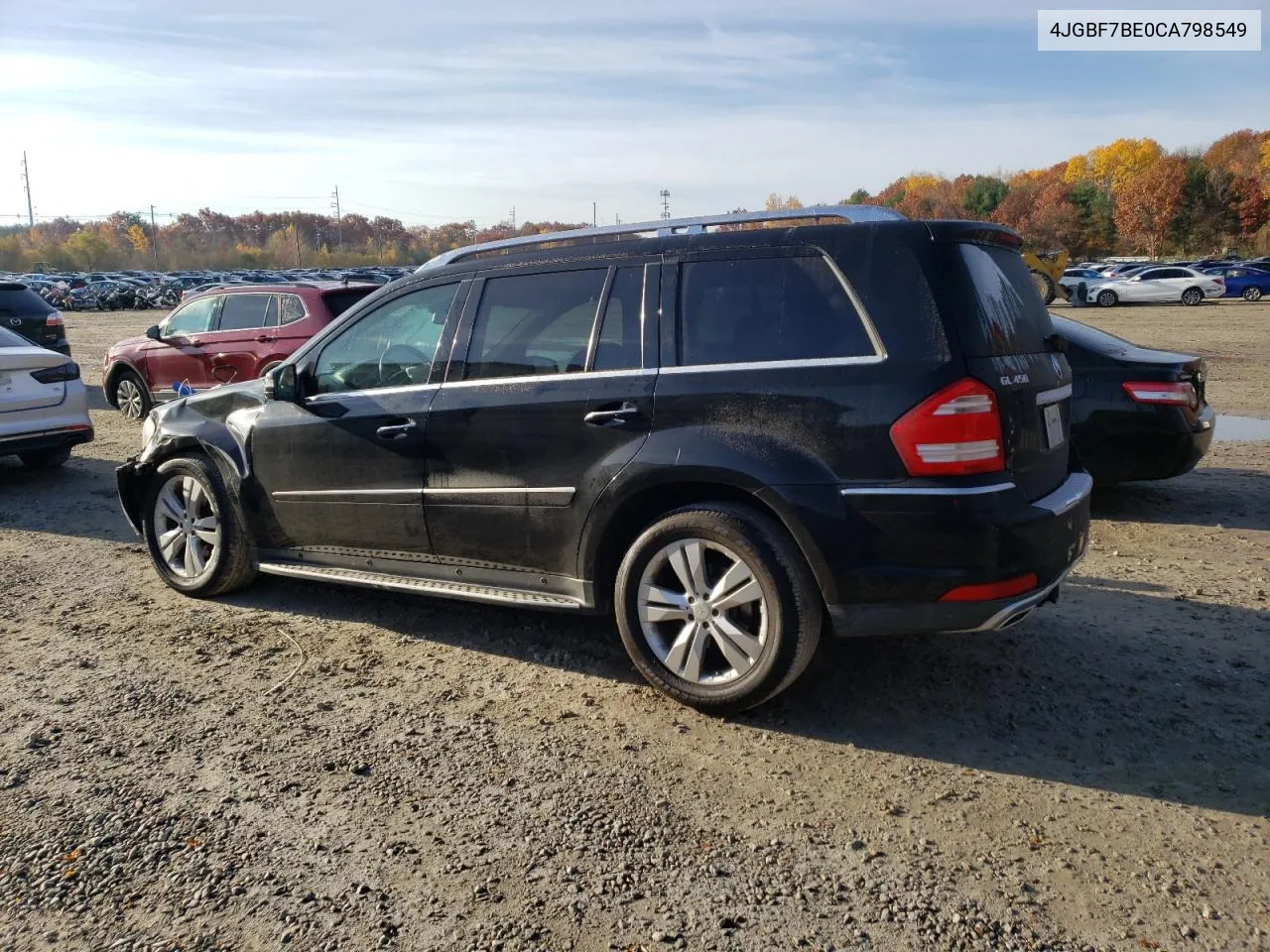 2012 Mercedes-Benz Gl 450 4Matic VIN: 4JGBF7BE0CA798549 Lot: 78606984