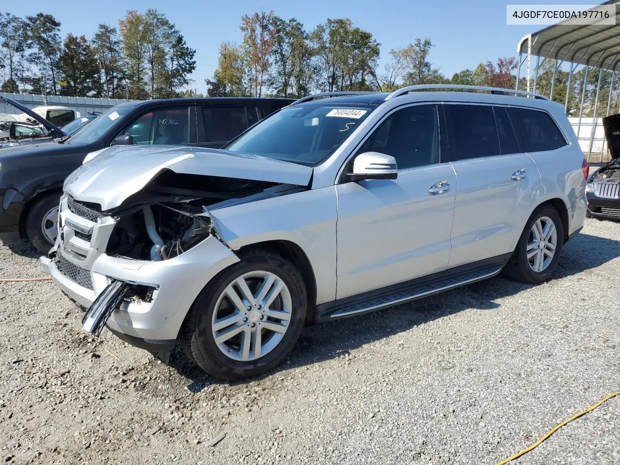 2013 Mercedes-Benz Gl 450 4Matic VIN: 4JGDF7CE0DA197716 Lot: 76004044