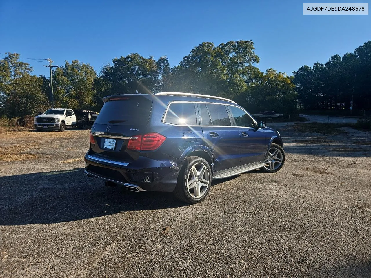 2013 Mercedes-Benz Gl 550 4Matic VIN: 4JGDF7DE9DA248578 Lot: 77950514