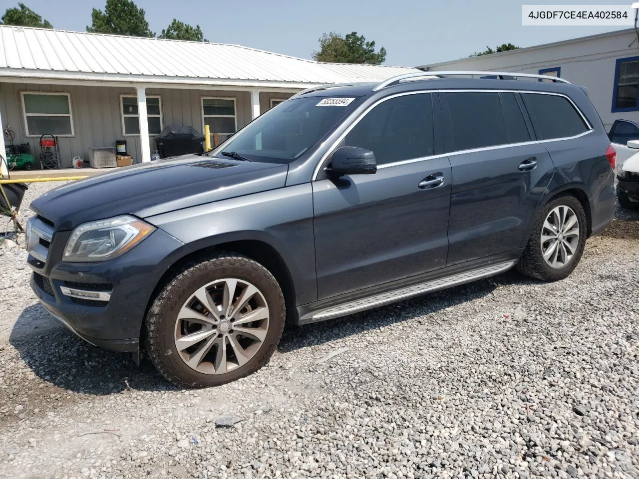 2014 Mercedes-Benz Gl 450 4Matic VIN: 4JGDF7CE4EA402584 Lot: 58255594