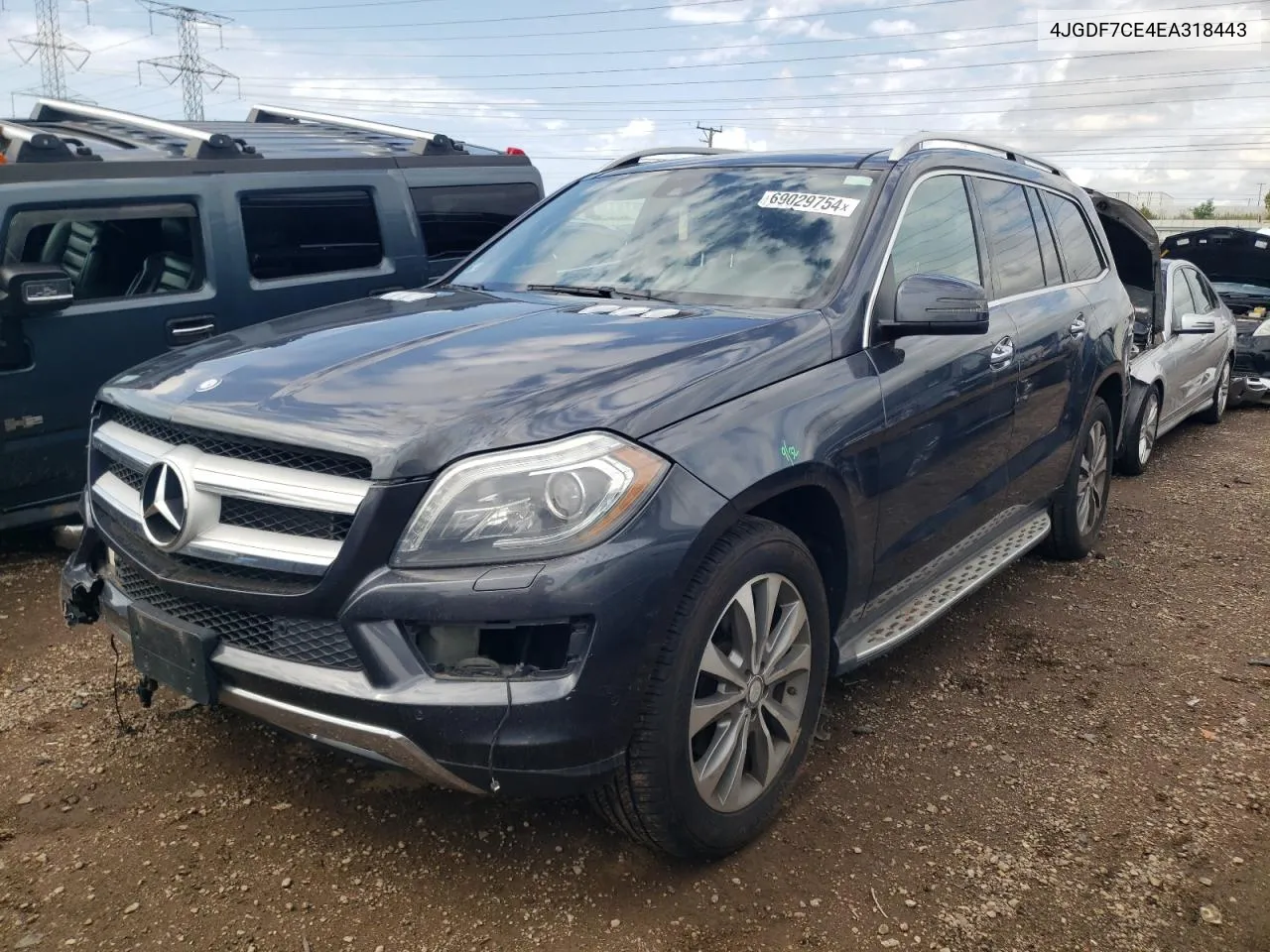 2014 Mercedes-Benz Gl 450 4Matic VIN: 4JGDF7CE4EA318443 Lot: 69029754