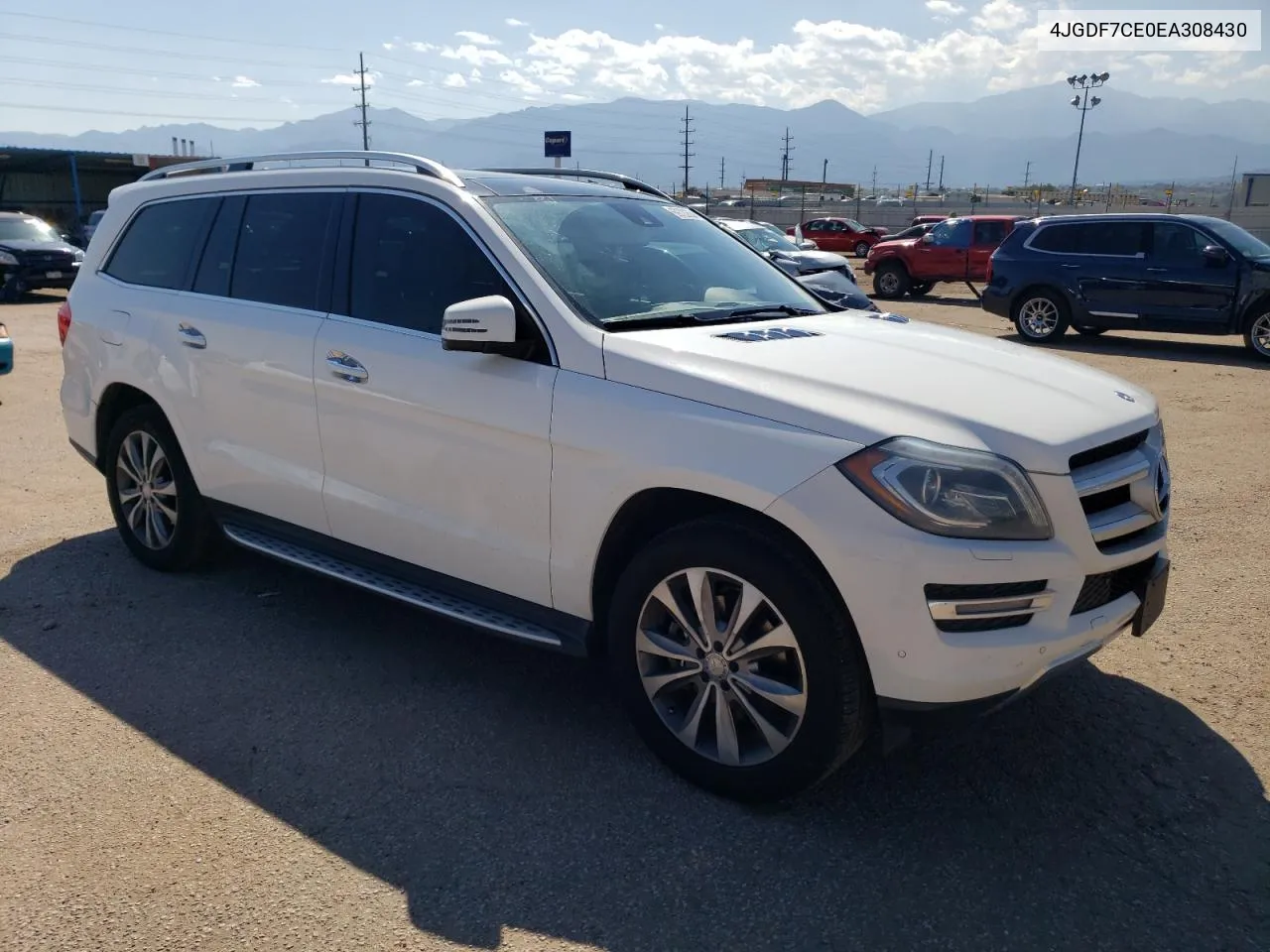 2014 Mercedes-Benz Gl 450 4Matic VIN: 4JGDF7CE0EA308430 Lot: 69722634