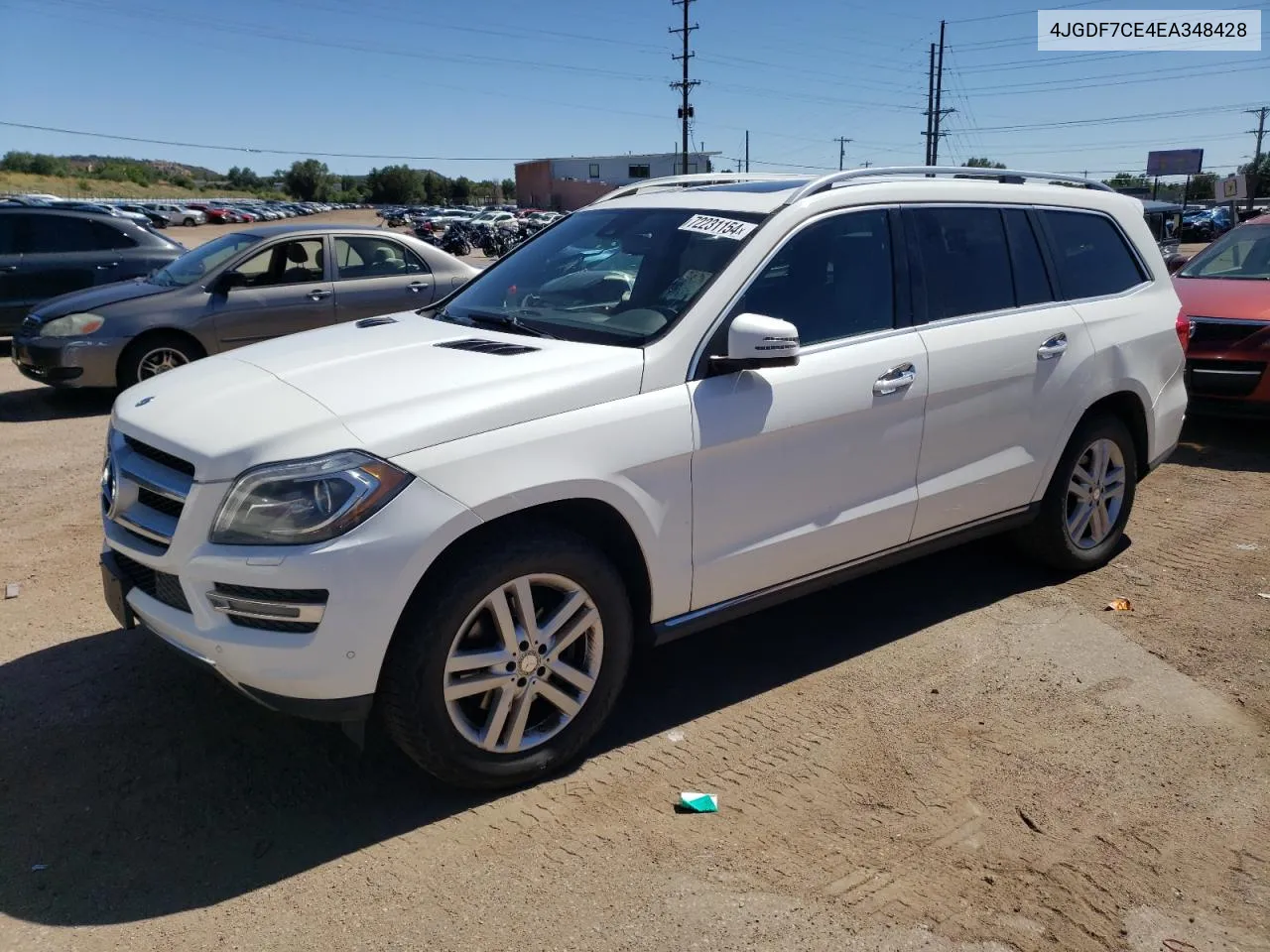 2014 Mercedes-Benz Gl 450 4Matic VIN: 4JGDF7CE4EA348428 Lot: 72231154