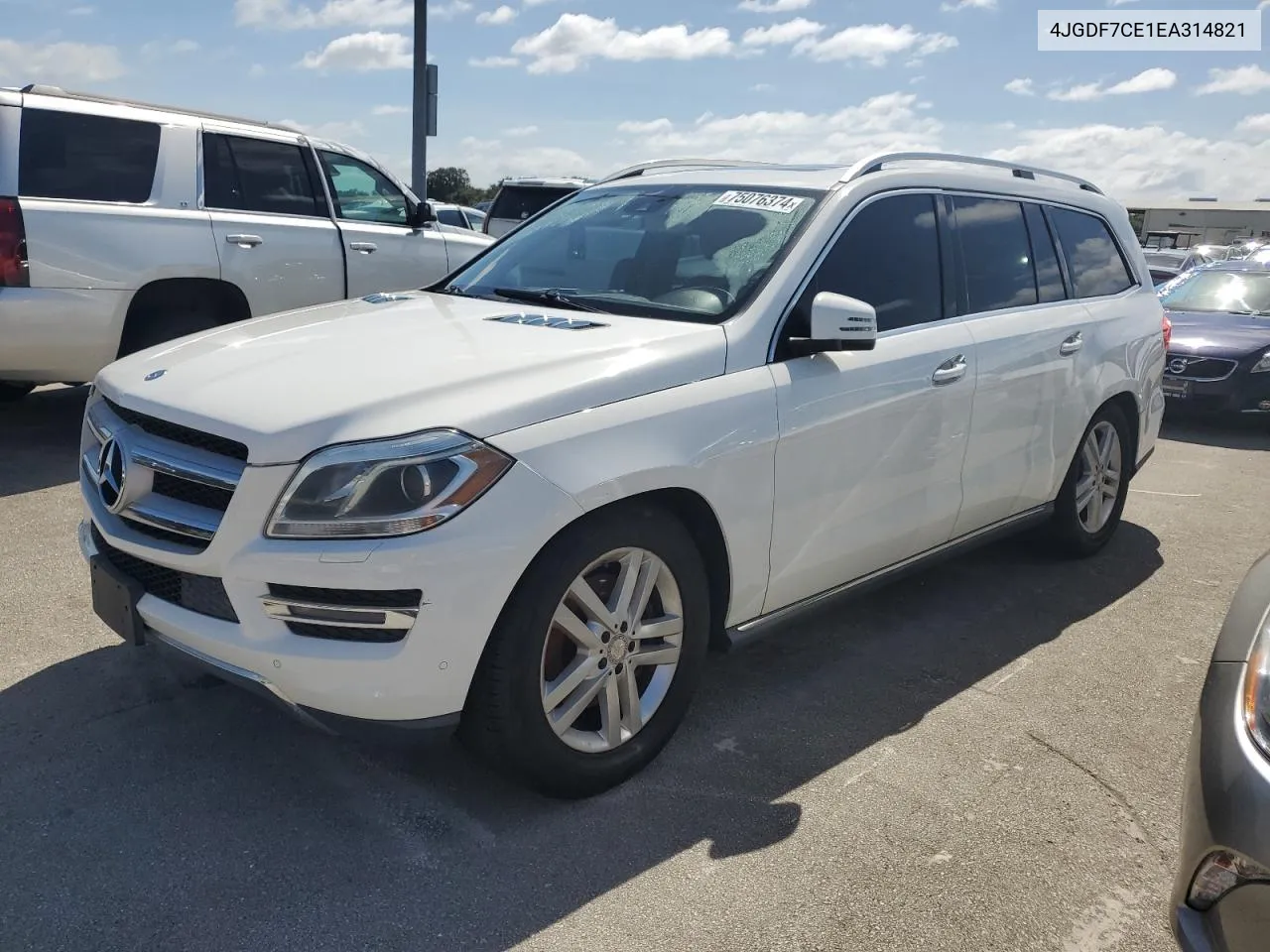 2014 Mercedes-Benz Gl 450 4Matic VIN: 4JGDF7CE1EA314821 Lot: 75076374