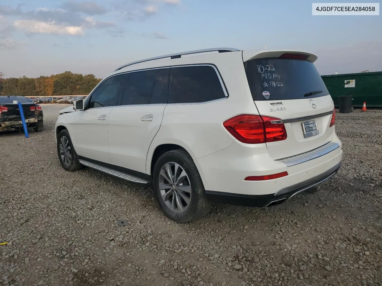 2014 Mercedes-Benz Gl 450 4Matic VIN: 4JGDF7CE5EA284058 Lot: 77569354