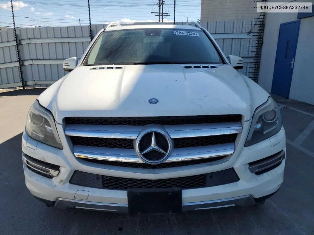 2014 Mercedes-Benz Gl 450 4Matic VIN: 4JGDF7CE8EA332748 Lot: 78472324