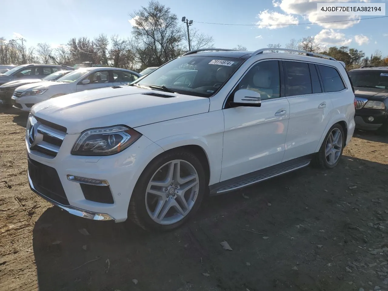 2014 Mercedes-Benz Gl 550 4Matic VIN: 4JGDF7DE1EA382194 Lot: 79114974