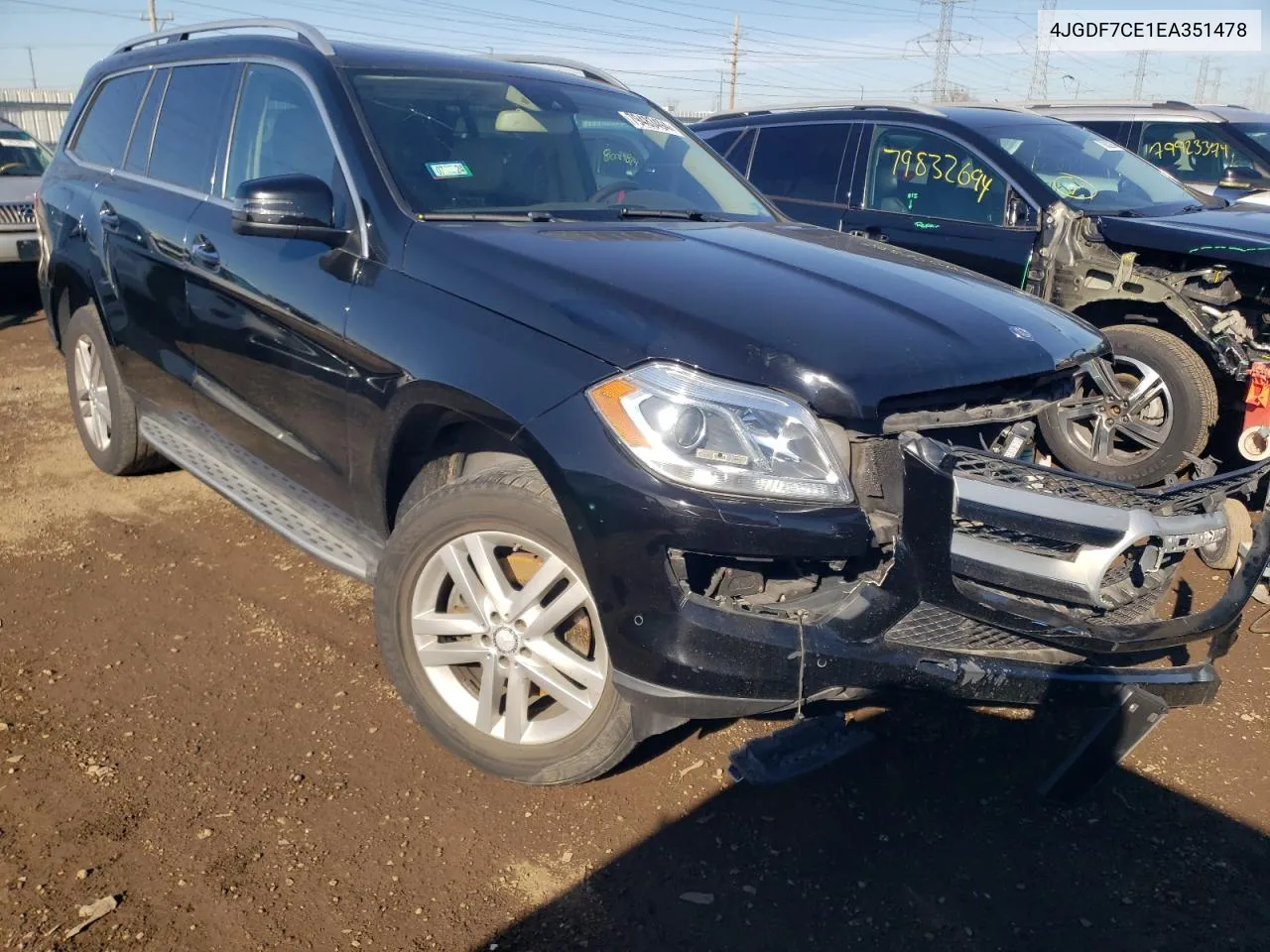 2014 Mercedes-Benz Gl 450 4Matic VIN: 4JGDF7CE1EA351478 Lot: 79483494