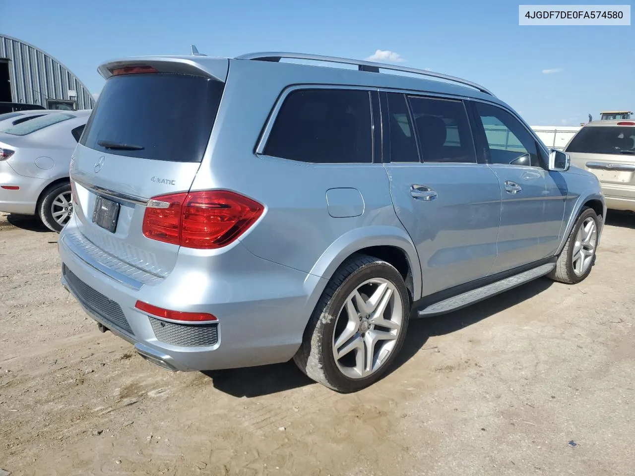 2015 Mercedes-Benz Gl 550 4Matic VIN: 4JGDF7DE0FA574580 Lot: 69514904