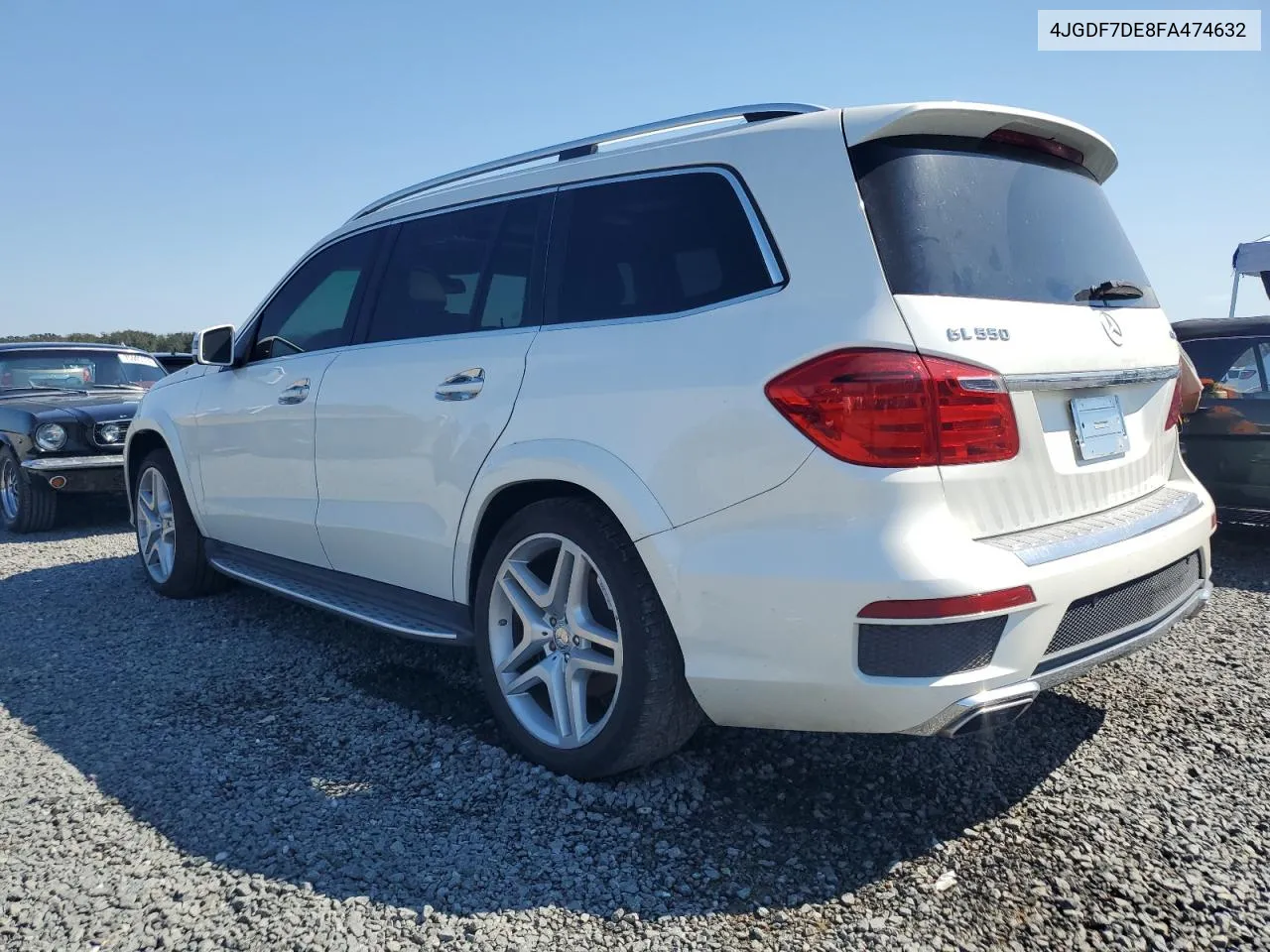 2015 Mercedes-Benz Gl 550 4Matic VIN: 4JGDF7DE8FA474632 Lot: 74369504