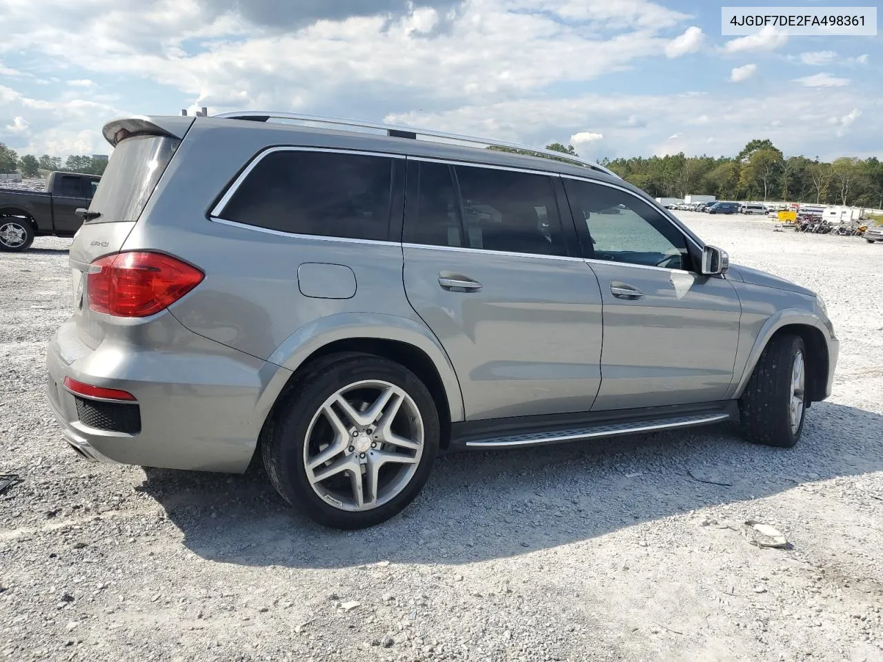 2015 Mercedes-Benz Gl 550 4Matic VIN: 4JGDF7DE2FA498361 Lot: 74493834