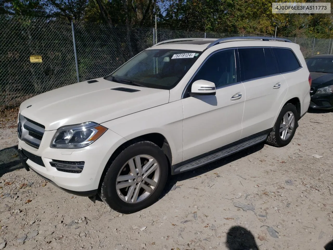 2015 Mercedes-Benz Gl 450 4Matic VIN: 4JGDF6EE3FA511773 Lot: 75319124