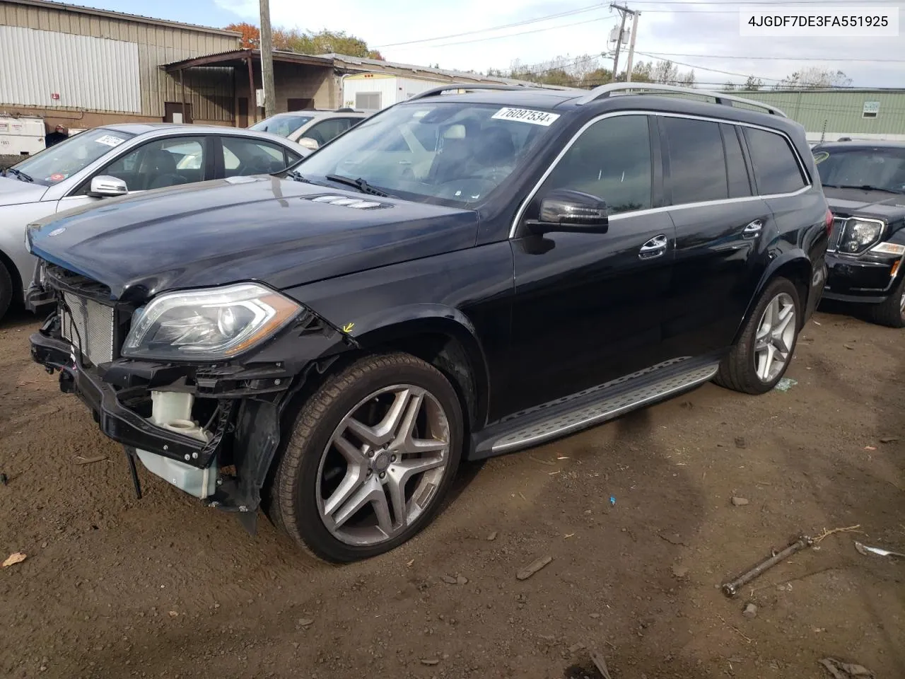 2015 Mercedes-Benz Gl 550 4Matic VIN: 4JGDF7DE3FA551925 Lot: 76097534