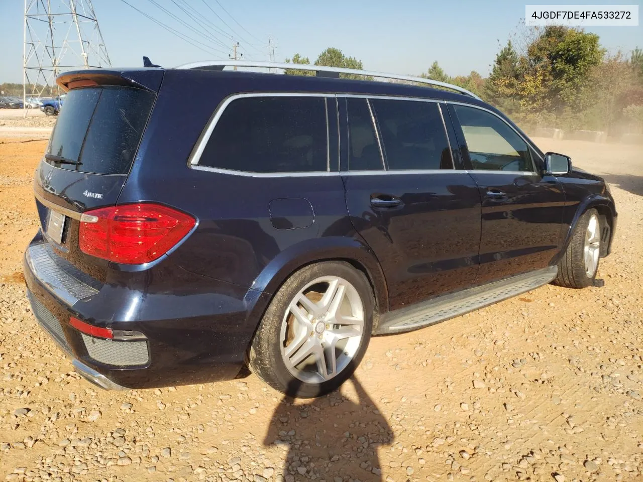 2015 Mercedes-Benz Gl 550 4Matic VIN: 4JGDF7DE4FA533272 Lot: 77433514