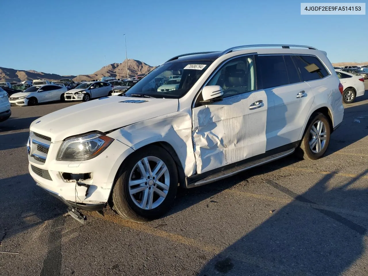 2015 Mercedes-Benz Gl 350 Bluetec VIN: 4JGDF2EE9FA514153 Lot: 78686794