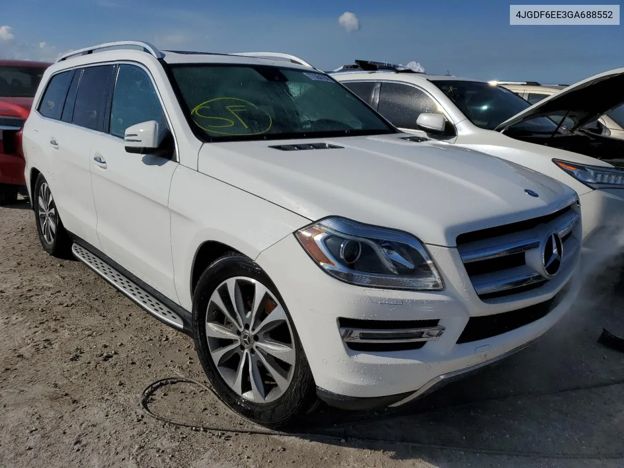 2016 Mercedes-Benz Gl 450 4Matic VIN: 4JGDF6EE3GA688552 Lot: 77364794