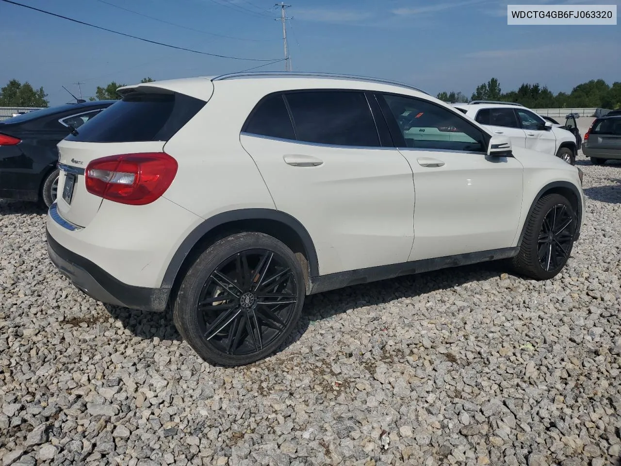 2015 Mercedes-Benz Gla 250 4Matic VIN: WDCTG4GB6FJ063320 Lot: 69080014