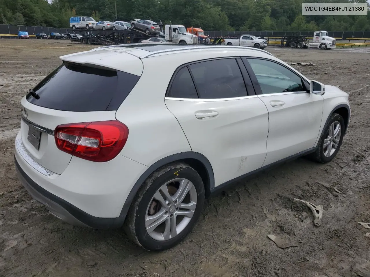 2015 Mercedes-Benz Gla 250 VIN: WDCTG4EB4FJ121380 Lot: 72797874