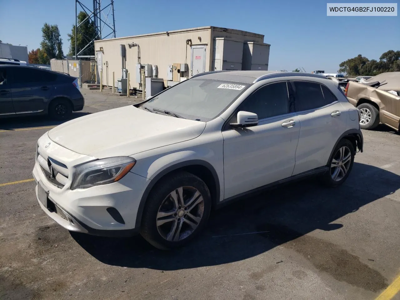 2015 Mercedes-Benz Gla 250 4Matic VIN: WDCTG4GB2FJ100220 Lot: 74540964