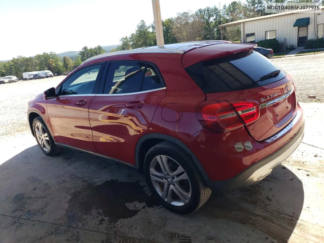 2015 Mercedes-Benz Gla 250 4Matic VIN: WDCTG4GB5FJ077936 Lot: 75817504