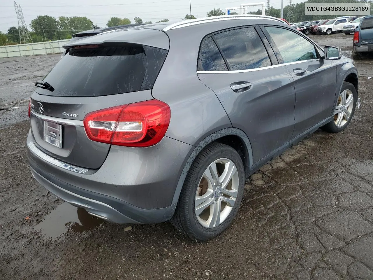 2016 Mercedes-Benz Gla 250 4Matic VIN: WDCTG4GB3GJ228189 Lot: 69386704