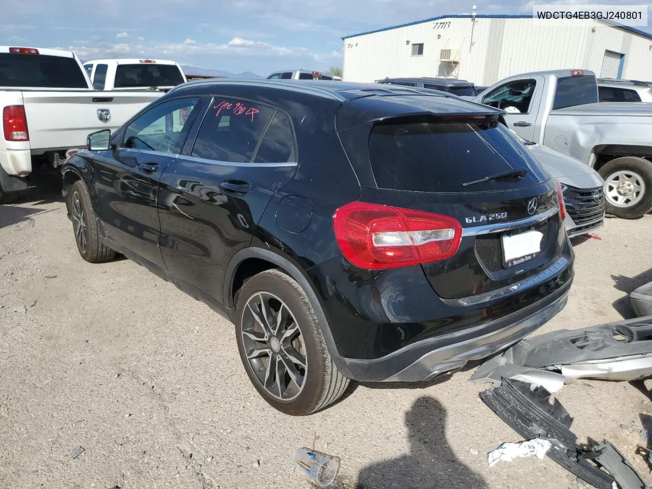 2016 Mercedes-Benz Gla 250 VIN: WDCTG4EB3GJ240801 Lot: 74578334