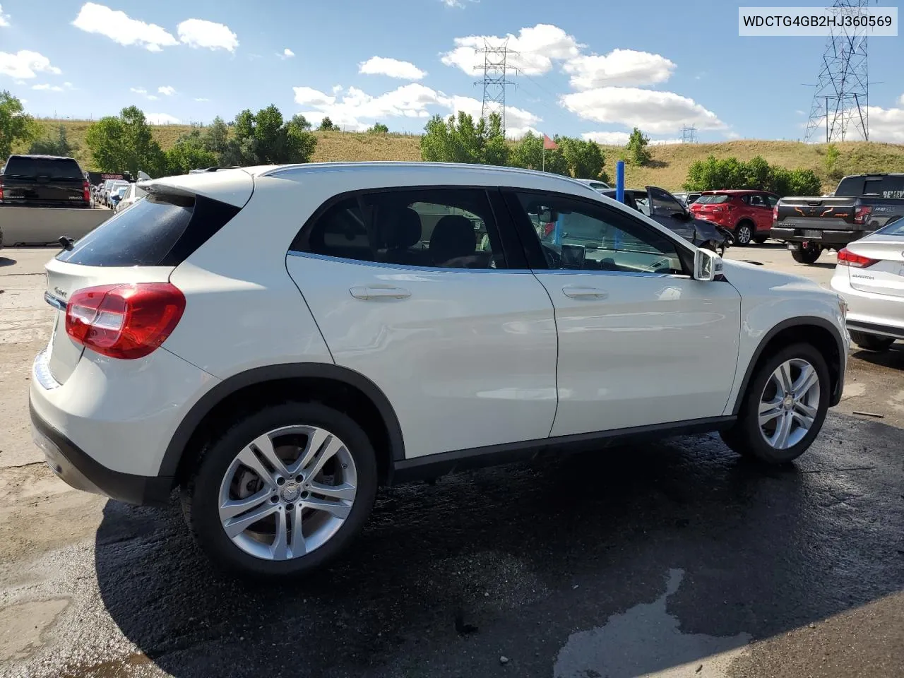 2017 Mercedes-Benz Gla 250 4Matic VIN: WDCTG4GB2HJ360569 Lot: 61347584