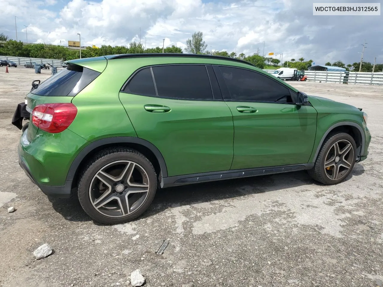 2017 Mercedes-Benz Gla 250 VIN: WDCTG4EB3HJ312565 Lot: 70956004