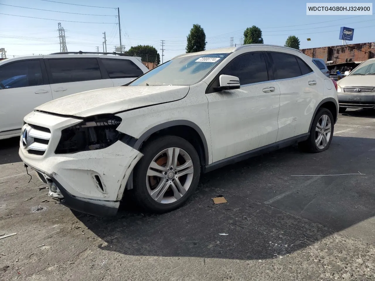 2017 Mercedes-Benz Gla 250 4Matic VIN: WDCTG4GB0HJ324900 Lot: 72000774