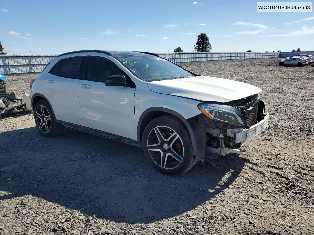 2017 Mercedes-Benz Gla 250 4Matic VIN: WDCTG4GB0HJ357508 Lot: 73232604