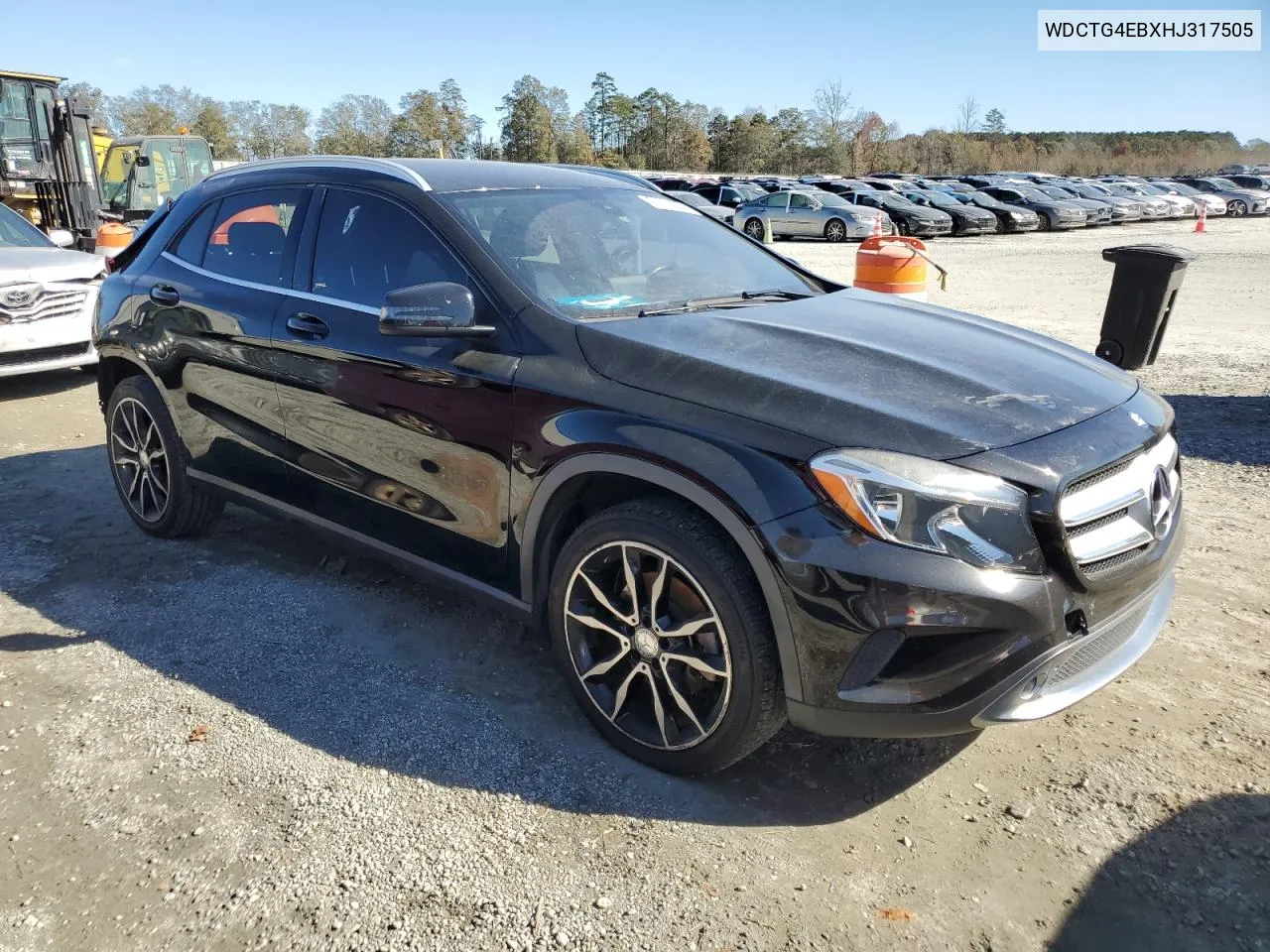 2017 Mercedes-Benz Gla 250 VIN: WDCTG4EBXHJ317505 Lot: 80504404