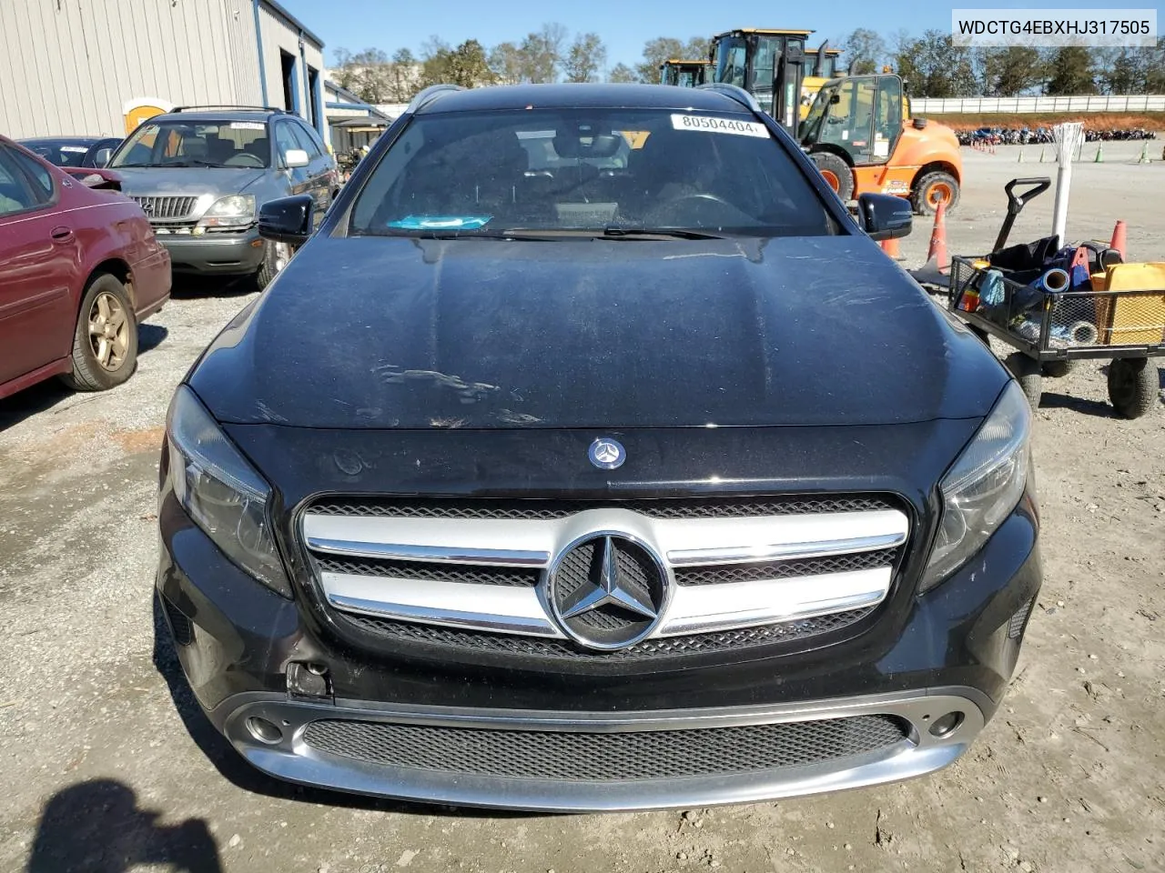 2017 Mercedes-Benz Gla 250 VIN: WDCTG4EBXHJ317505 Lot: 80504404