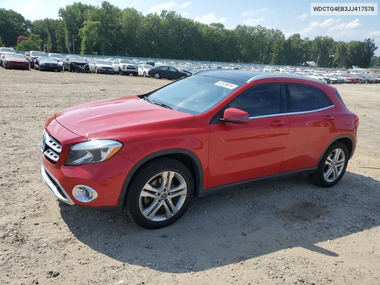 2018 Mercedes-Benz Gla 250 VIN: WDCTG4EB3JJ417578 Lot: 67529014