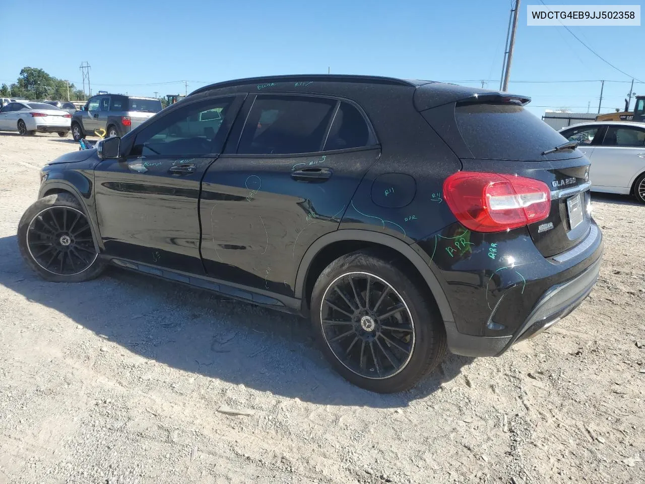 2018 Mercedes-Benz Gla 250 VIN: WDCTG4EB9JJ502358 Lot: 68940134