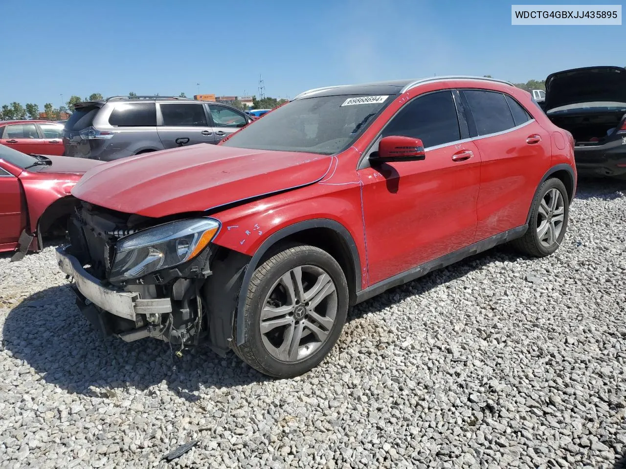 2018 Mercedes-Benz Gla 250 4Matic VIN: WDCTG4GBXJJ435895 Lot: 69868694