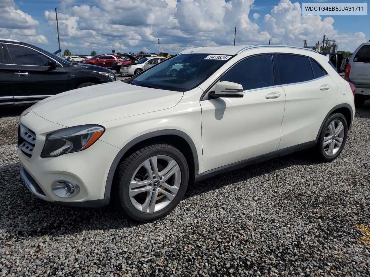 2018 Mercedes-Benz Gla 250 VIN: WDCTG4EB5JJ431711 Lot: 73479354