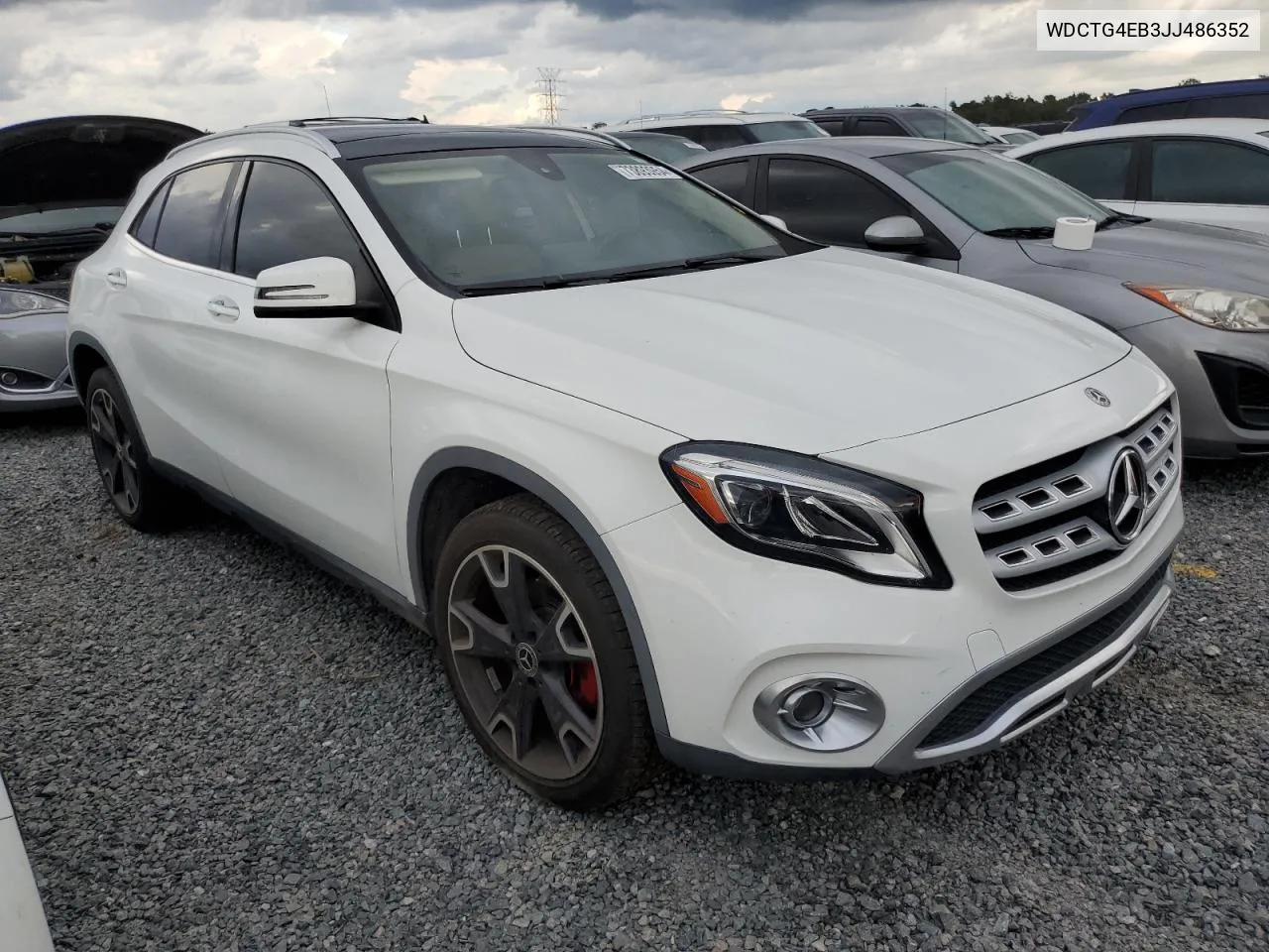 2018 Mercedes-Benz Gla 250 VIN: WDCTG4EB3JJ486352 Lot: 73893954