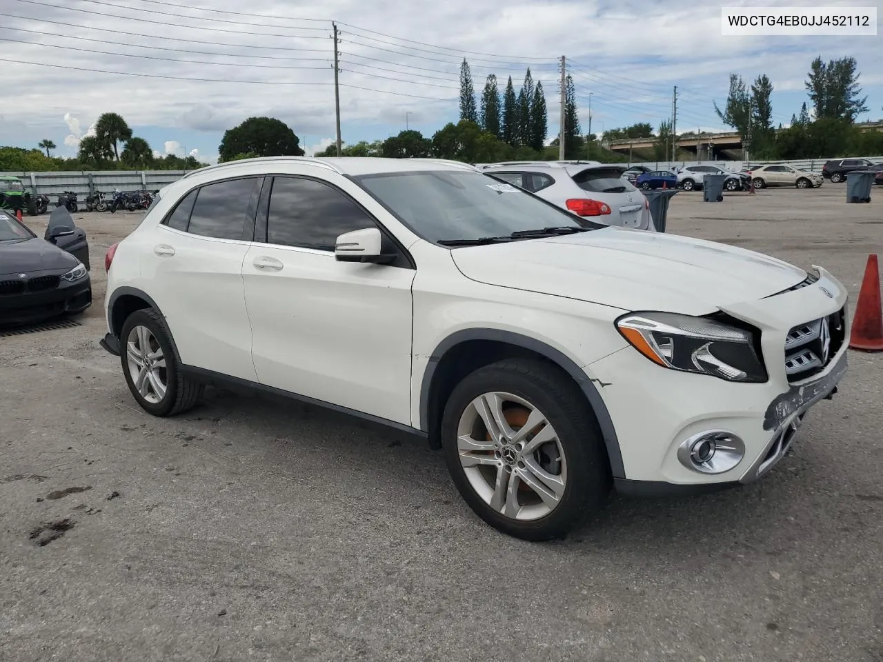 2018 Mercedes-Benz Gla 250 VIN: WDCTG4EB0JJ452112 Lot: 74117814