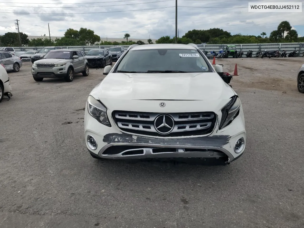 2018 Mercedes-Benz Gla 250 VIN: WDCTG4EB0JJ452112 Lot: 74117814