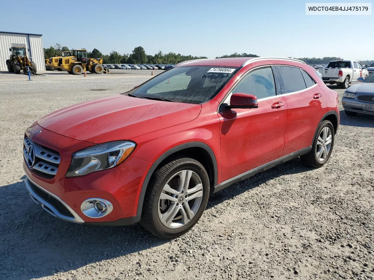 2018 Mercedes-Benz Gla 250 VIN: WDCTG4EB4JJ475179 Lot: 74796004