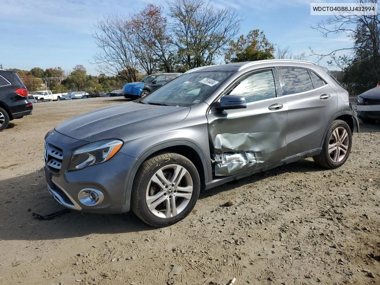 2018 Mercedes-Benz Gla 250 4Matic VIN: WDCTG4GB8JJ432994 Lot: 77614404