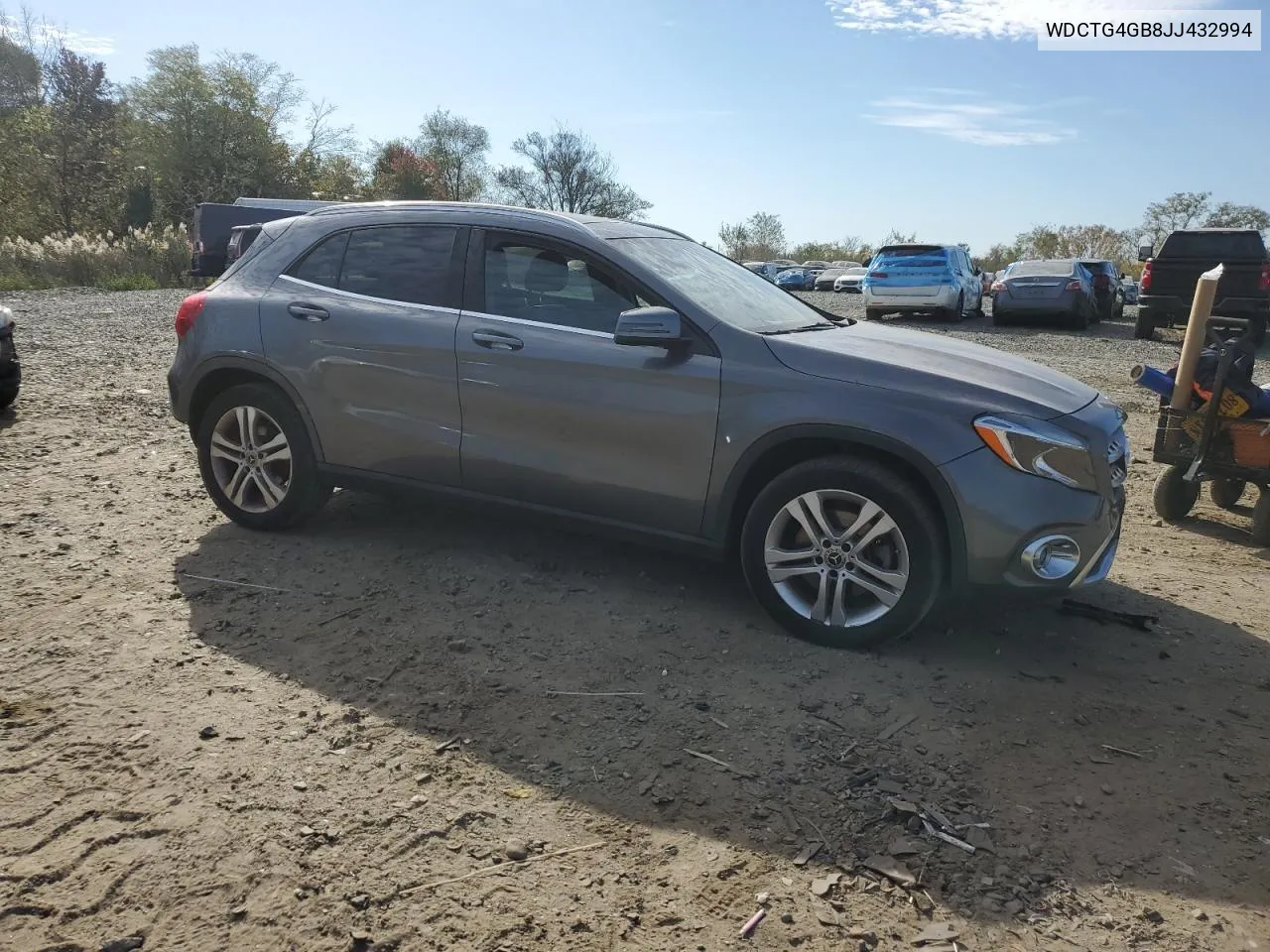 2018 Mercedes-Benz Gla 250 4Matic VIN: WDCTG4GB8JJ432994 Lot: 77614404