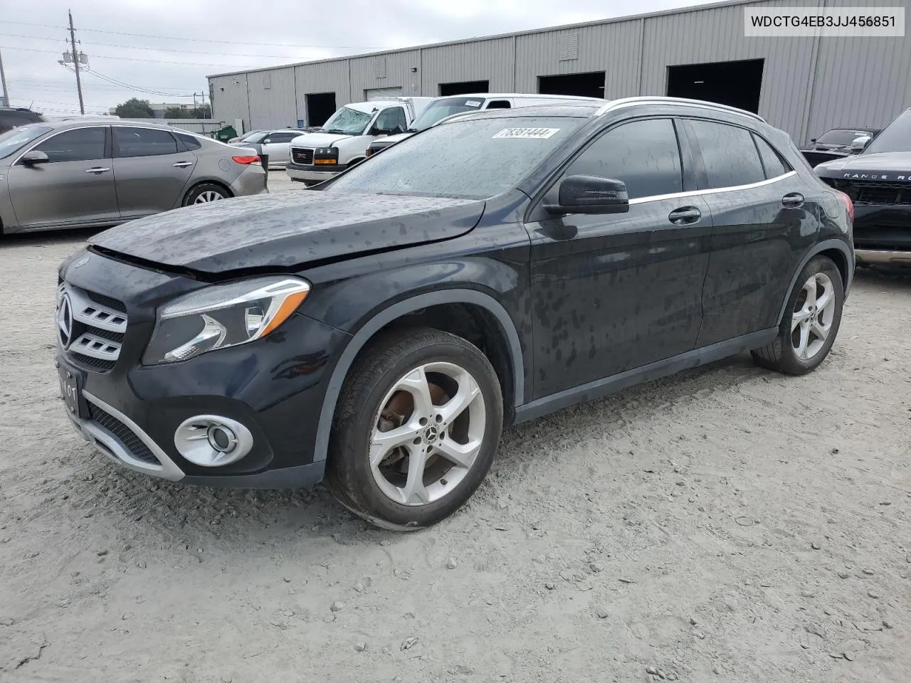 2018 Mercedes-Benz Gla 250 VIN: WDCTG4EB3JJ456851 Lot: 78381444