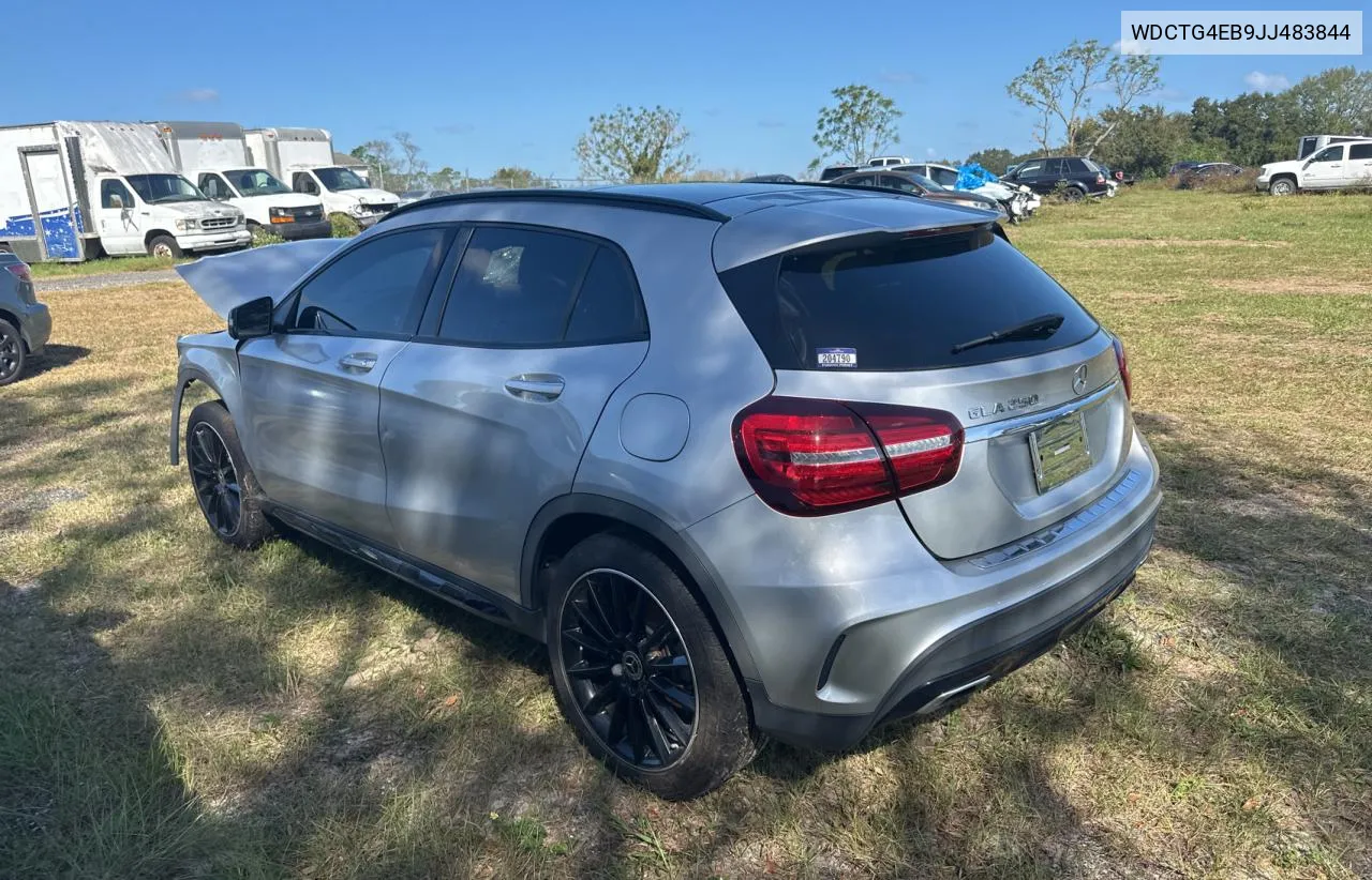 2018 Mercedes-Benz Gla 250 VIN: WDCTG4EB9JJ483844 Lot: 78909804