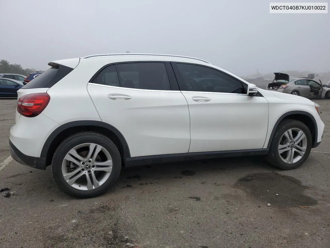 2019 Mercedes-Benz Gla 250 4Matic VIN: WDCTG4GB7KU010022 Lot: 52833104