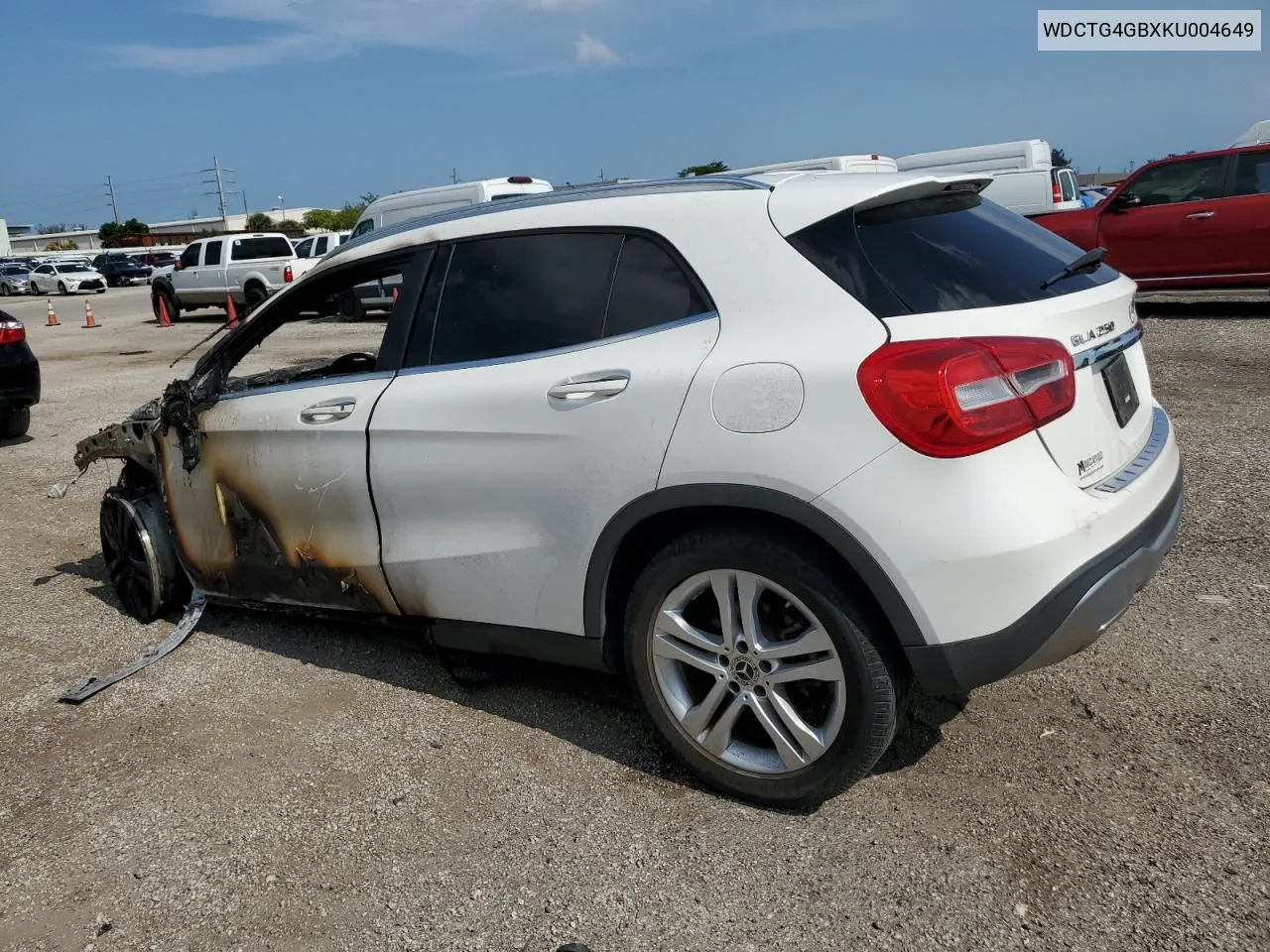 2019 Mercedes-Benz Gla 250 4Matic VIN: WDCTG4GBXKU004649 Lot: 57001184