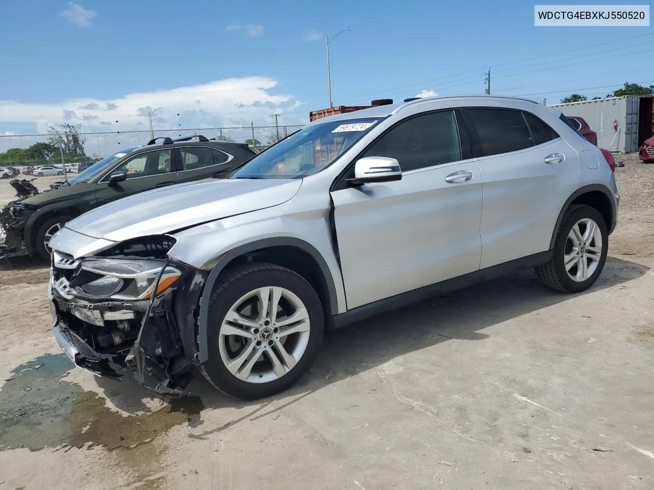 2019 Mercedes-Benz Gla 250 VIN: WDCTG4EBXKJ550520 Lot: 59879724